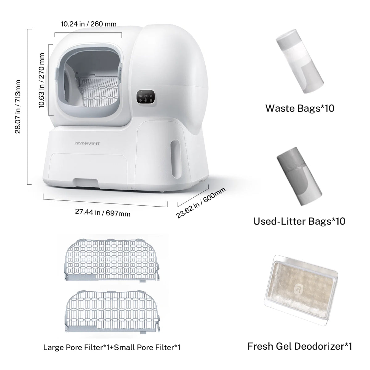 Self-Cleaning Litter Box CS106HomeRunpet CS106 Self-Cleaning Litter Box
